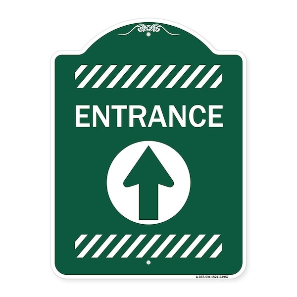 Signmission Flex Post Entrance with Straight Ahead Arrow Decal Only for Flex Paddle, A-DES-GW-1824-23957 A-DES-GW-1824-23957 - main